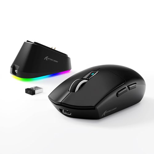 MAMBASNAKE x Attack Shark G3PRO Gaming-Maus mit Magnetischer Ladestation, BT/2.4G Wireless/Kabel, PixArt PAW3311 Gaming-Sensor, 59g leicht, 25000 DPI Lightspeed Gamer Office-Mäuse für PC/Mac-Schwarz MAMBASNAKE x Attack Shark G3PRO Gaming-Maus mit Magnetischer Ladestation, BT/2.4G Wireless/Kabel, PixArt PAW3311 Gaming-Sensor, 59g leicht, 25000 DPI Lightspeed Gamer Office-Mäuse für PC/Mac-Schwarz von MAMBASNAKE