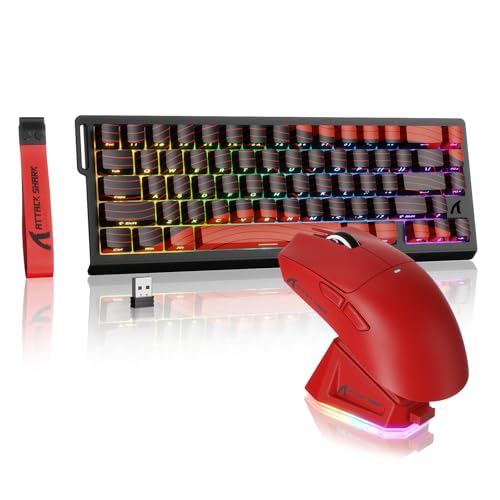 MAMBASNAKE × Attack Shark kabellose Tastatur und Maus mit magnetschaltern, 8-kHz-Rapid-Trigger-Tastatur, tri-Mode-Gaming-Maus (59g) für pc/mac(rot) MAMBASNAKE × Attack Shark kabellose Tastatur und Maus mit magnetschaltern, 8-kHz-Rapid-Trigger-Tastatur, tri-Mode-Gaming-Maus (59g) für pc/mac(rot) von MAMBASNAKE