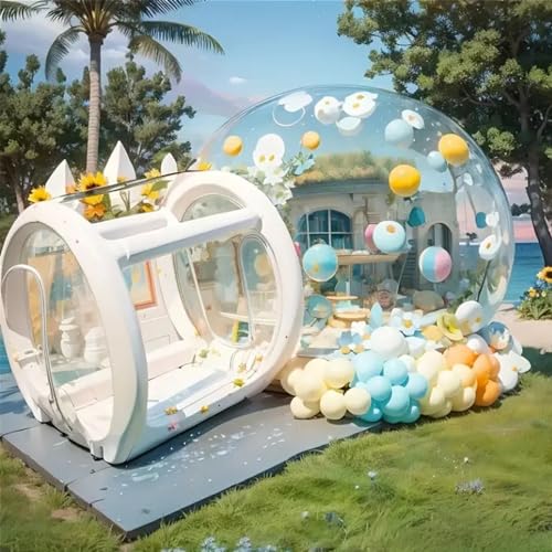 Aufblasbares Blasen-Kuppelhaus, kommerzielles Blasen-Campingzelt, durchsichtiges Kuppel-Ballon-Gartenzelt, für Familien-Hinterhof-Sternenbeobachtung im Freien,10FT von MAMBMU