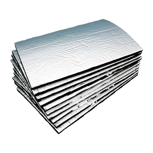 Dämmmatte 10 Stücke 25 Cm * 18 Cm Sound Deadener Wärmedämmung Matte Auto Van Schallschutz Trittschalldämmung Isolierung Haube Isolierung Dicke 5mm(10pcs Silvery) von MAMEFVBB