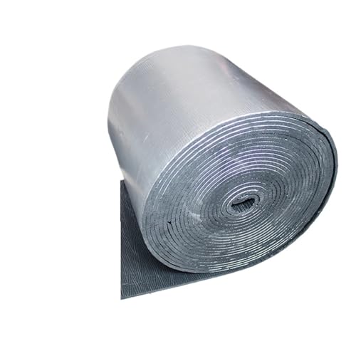 Dämmmatte 100/300cm X 50cm Auto Sound Deadener Matte 5/10mm Lärm Wärme Trittschalldämmung Schalldichte Dämpfung Matte Für Auto Haube Motor(Silvery10mm 50x100cm) von MAMEFVBB