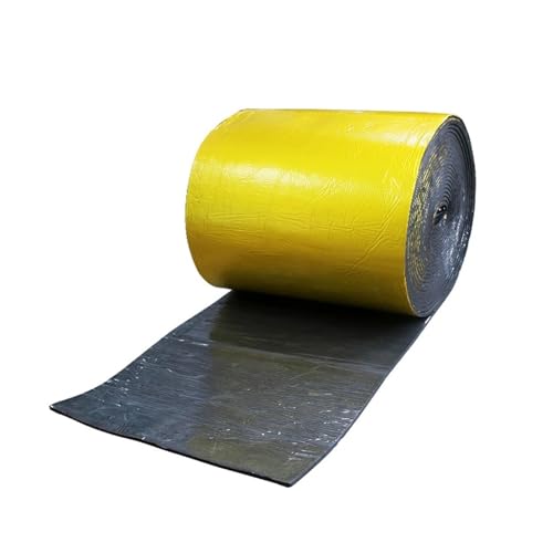 Dämmmatte 50cm X 200cm 5/10mm Auto Akustische Thermische Sound Deadener Matte Sound Proof Wand Panels Auto Trittschalldämmung Lärm Isolierung Matten(Golden 10mm 50x200cm) von MAMEFVBB