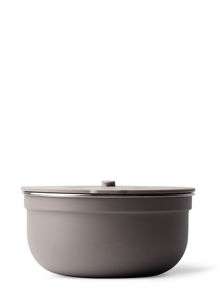 MAMEIDO Salatbox, Edelstahl, Kunststoff, Silikon, to-go mit 3 Fächern & auslaufsicherem Dressingbehälter in 1500 ml von MAMEIDO