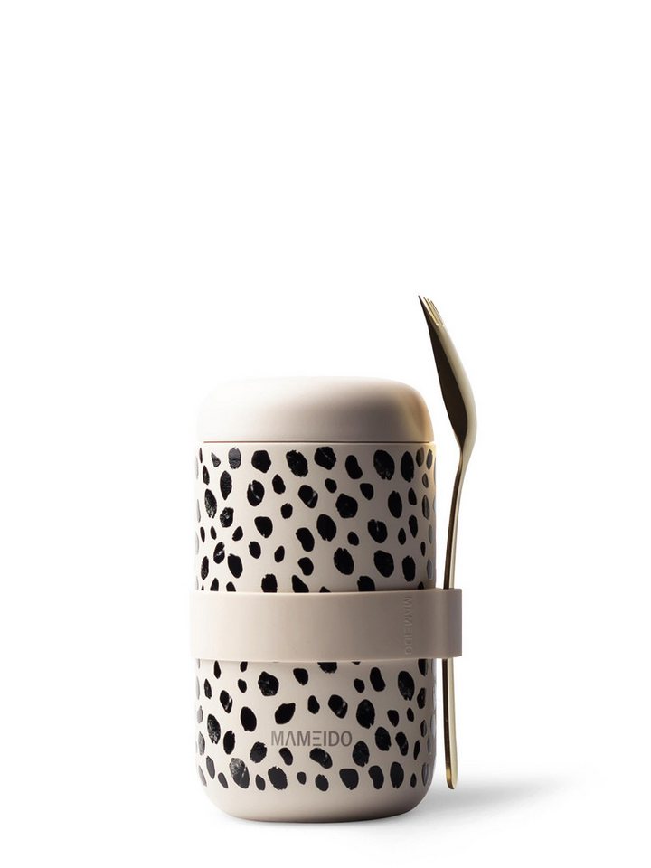 MAMEIDO Thermobehälter, Edelstahl, Kunststoff, Silikon, auslaufsicher mit Deckel und Gabel-Löffel-Besteck in 500 ml & 800 ml MAMEIDO Thermobehälter, Edelstahl, Kunststoff, Silikon, auslaufsicher mit Deckel und Gabel-Löffel-Besteck in 500 ml & 800 ml von MAMEIDO