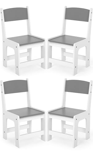 MAMIZO 2PCS Kinderstuhl,Schreibtischstuhl Kinder ab 2 Jahren,Pack mit Fußstütze & Gebogener Rückenlehne,bis 80kg,55x30x28cm für Kinderzimmer,Kindergarten,Sitzgruppe Kindertisch (4, Grau, 50×30×28) MAMIZO 2PCS Kinderstuhl,Schreibtischstuhl Kinder ab 2 Jahren,Pack mit Fußstütze & Gebogener Rückenlehne,bis 80kg,55x30x28cm für Kinderzimmer,Kindergarten,Sitzgruppe Kindertisch (4, Grau, 50×30×28) von MAMIZO