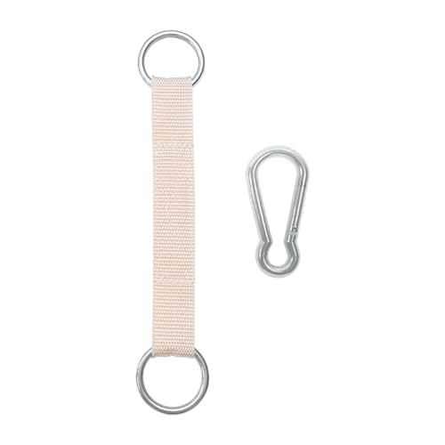 MAMOI® Befestigungsgurt für Gymnastikringe 1 Stück Band mit Karabiner und Metallringen Zubehör für Sprossenwand Halterung Aufhängung 100% ECO hergestellt in der EU von MAMOI