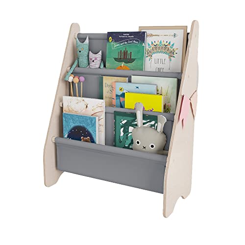 MAMOI® Bücherregal für Kinder, Bücherkiste für kinderzimmer, Book Shelf, Buchregal, Wandregal kinderregal, Kinderbücherregal, Bücherbank aus Holz, Kindermöbel für kleines Kind von MAMOI