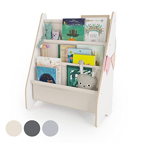 MAMOI® Bücherregal für Kinder, Bücherkiste für kinderzimmer, Book Shelf, Buchregal, Wandregal kinderregal, Kinderbücherregal, Bücherbank aus Holz, Kindermöbel für kleines Kind von MAMOI