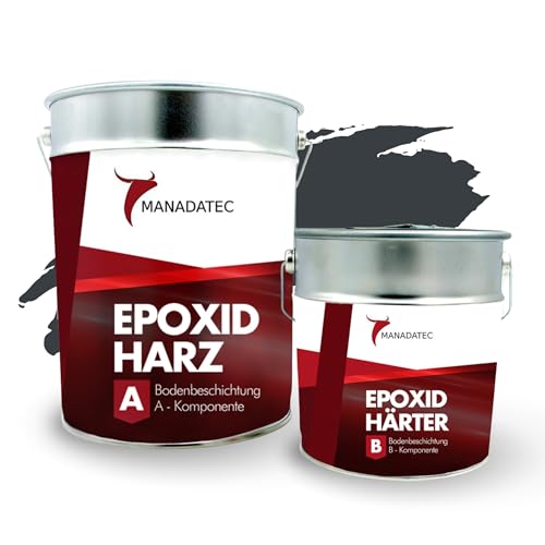 MANADATEC 2k Epoxidharz Bodenbeschichtung 2,5kg I RAL 7016 Anthrazitgrau I Lösemittelfrei, Umweltfreundlich & Geruchsneutral I Beschichtung für Garagen- & Kellerböden I Hohe Schlagfestigkeit MANADATEC 2k Epoxidharz Bodenbeschichtung 2,5kg I RAL 7016 Anthrazitgrau I Lösemittelfrei, Umweltfreundlich & Geruchsneutral I Beschichtung für Garagen- & Kellerböden I Hohe Schlagfestigkeit von MANADATEC