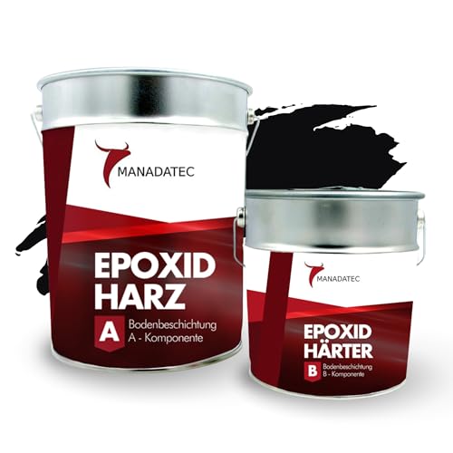 MANADATEC 2k Epoxidharz Bodenbeschichtung 2,5kg I RAL 9005 Tiefschwarz I Lösemittelfrei, Umweltfreundlich & Geruchsneutral I Beschichtung für Garagen- & Kellerböden I Hohe Schlagfestigkeit MANADATEC 2k Epoxidharz Bodenbeschichtung 2,5kg I RAL 9005 Tiefschwarz I Lösemittelfrei, Umweltfreundlich & Geruchsneutral I Beschichtung für Garagen- & Kellerböden I Hohe Schlagfestigkeit von MANADATEC