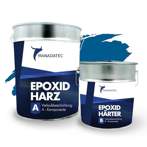 MANADATEC 2k Epoxidharz Verlaufsbeschichtung 12kg I RAL 5017 Verkehrs-Blau I Lösemittelfrei, Umweltfreundlich & Geruchsneutral I Für ebene Garagen-, Keller- & Werkstattböden I Hohe Belastbarkeit MANADATEC 2k Epoxidharz Verlaufsbeschichtung 12kg I RAL 5017 Verkehrs-Blau I Lösemittelfrei, Umweltfreundlich & Geruchsneutral I Für ebene Garagen-, Keller- & Werkstattböden I Hohe Belastbarkeit von MANADATEC