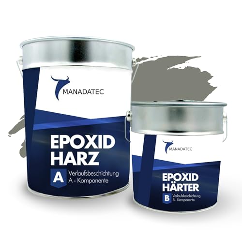MANADATEC 2k Epoxidharz Verlaufsbeschichtung 6kg I RAL 7023 Betongrau I Lösemittelfrei, Umweltfreundlich & Geruchsneutral I Für ebene Garagen-, Keller- & Werkstattböden I Hohe Belastbarkeit MANADATEC 2k Epoxidharz Verlaufsbeschichtung 6kg I RAL 7023 Betongrau I Lösemittelfrei, Umweltfreundlich & Geruchsneutral I Für ebene Garagen-, Keller- & Werkstattböden I Hohe Belastbarkeit von MANADATEC