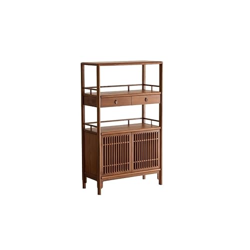 Bücherregale chinesischen Stil Holz Bücherregal Teeservice Regal Teeschrank Vitrine Ulme Seitenschrank Bücherregal Bücherregal von MANAFEEL