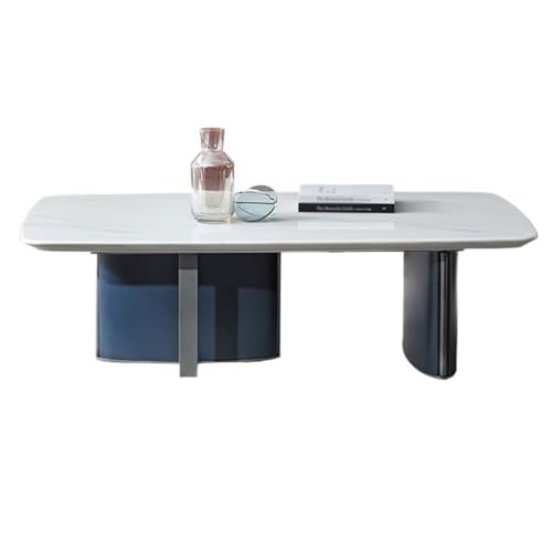 Couchtisch Leichter Luxus Couchtisch, Marmor Schiefer Couchtisch, moderner Wohnzimmer Terminal Tisch, einfacher Couchtisch Kaffeetische für Wohnzimmer von MANAFEEL