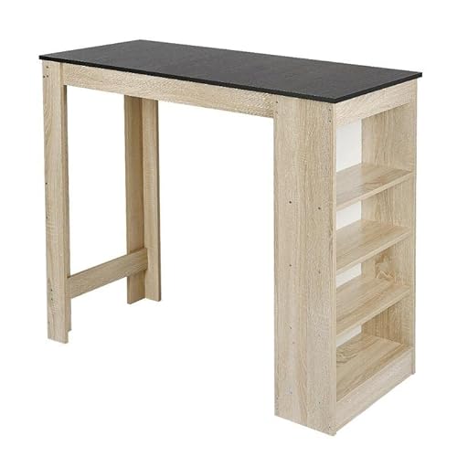 MANAFEEL Bartische, nordische moderne Bartheke für Zuhause, Wohnzimmer, Küche, Büro, multifunktionale Bartheke mit 4-stöckigem Regal zur Aufbewahrung, hoher Kneipentisch (G) von MANAFEEL