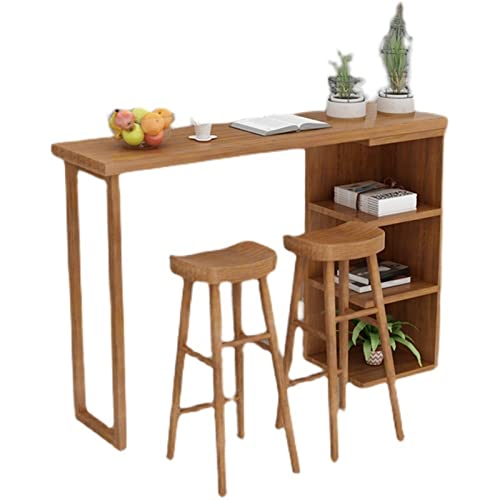 MANAFEEL Bartische aus Massivholz, Stehtisch an der Wand, Esstisch, langer Bar-Weinschrank, Wohnzimmer, Bar, ohne Stühle, hoher Kneipentisch (100 x 45 x 105 cm) von MANAFEEL