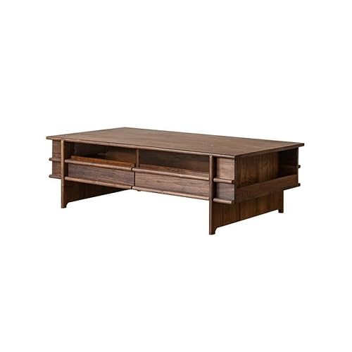 MANAFEEL Couchtisch Nussbaum Couchtisch, Multifunktionaler Mitteltisch aus Massivholz Couchtische für Wohnzimmer (140cm) von MANAFEEL