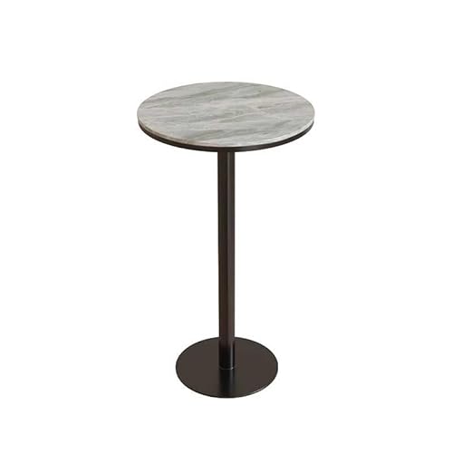 Stehtische Runder Stehtisch aus Schiefermarmor, einfacher Stehtisch for Café, Zuhause, Wohnzimmer, Veranda, Balkon Hoher Kneipentisch(A) von MANAFEEL