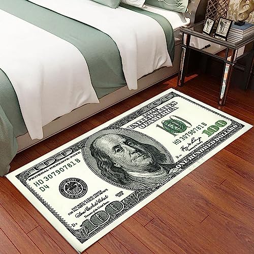 MANALL Teppich, 100-Dollar-Schein-Geld-Teppich für Wohnzimmer, Wäscheläufer, Schlafzimmerteppich von MANALL
