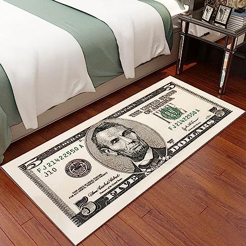 MANALL Teppich, 100-Dollar-Schein-Geld-Teppich für Wohnzimmer, Wäscheläufer, Schlafzimmerteppich von MANALL