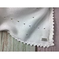 Taufdecke Personalisierbar, Babydecke, Babydecke Zur Geburt Taufdecke Personalisierbar, Babydecke, Babydecke Zur Geburt von MANAStrickdesign