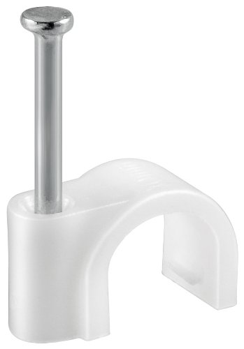 MANAX Kabelschelle Nagelschelle max. Kabeldurchmesser : 6,0 mm Weiss - 200 Stück von MANAX