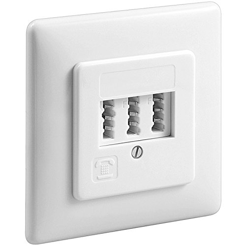 Manax 43545 Telefondose TAE Unterputzdose NFF - weiß für Zwei Telefone und eine Nebenstelle von MANAX