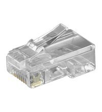 MANAX® 4poliger Westernstecker RJ11 6P4C zum crimpen an Telefonflachkabel von MANAX