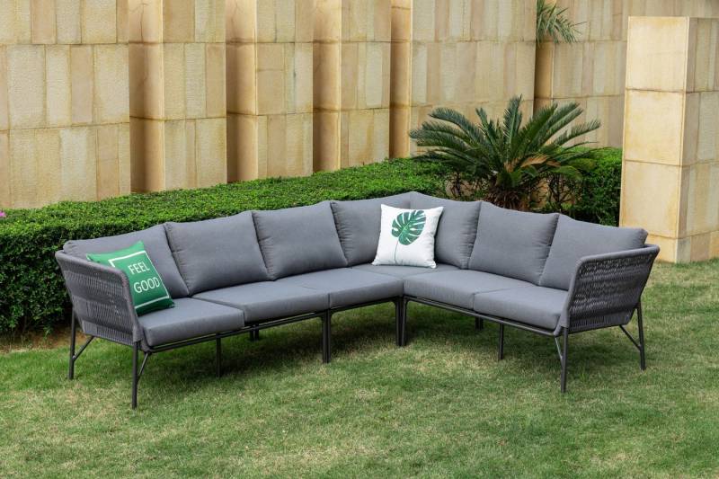 MANDALIKA Garden Gartenlounge-Set Design Eck Lounge Set Aluminium Rope Mykonos - variabel stellbar von MANDALIKA Garden
