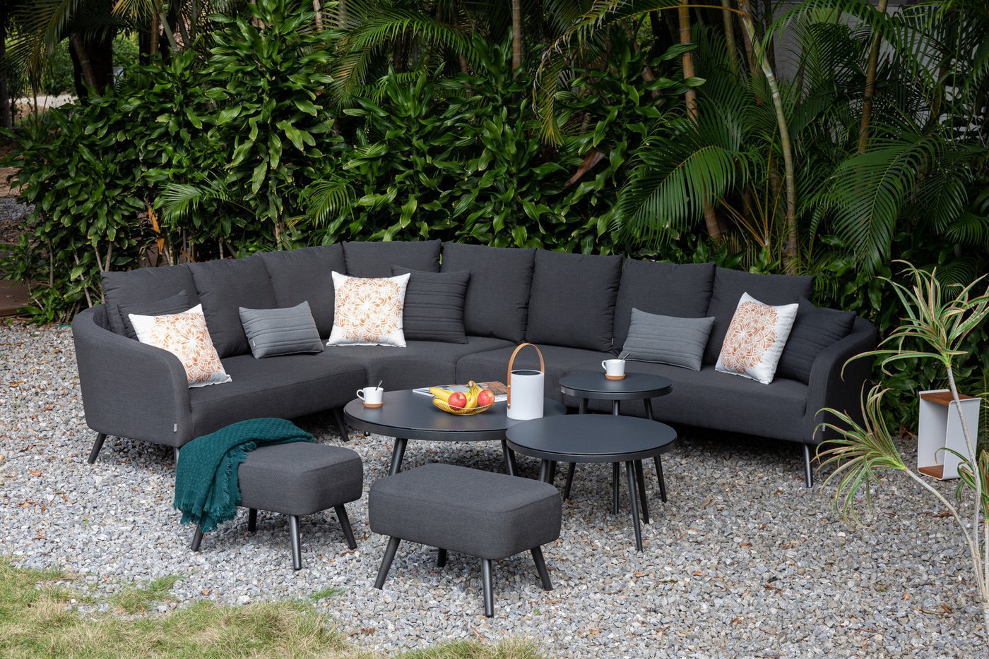 MANDALIKA Garden Gartenlounge-Set XXXL Outdoor Lounge Set Riviera 100% wetterfest mit LIKA-TEX® Bezug von MANDALIKA Garden