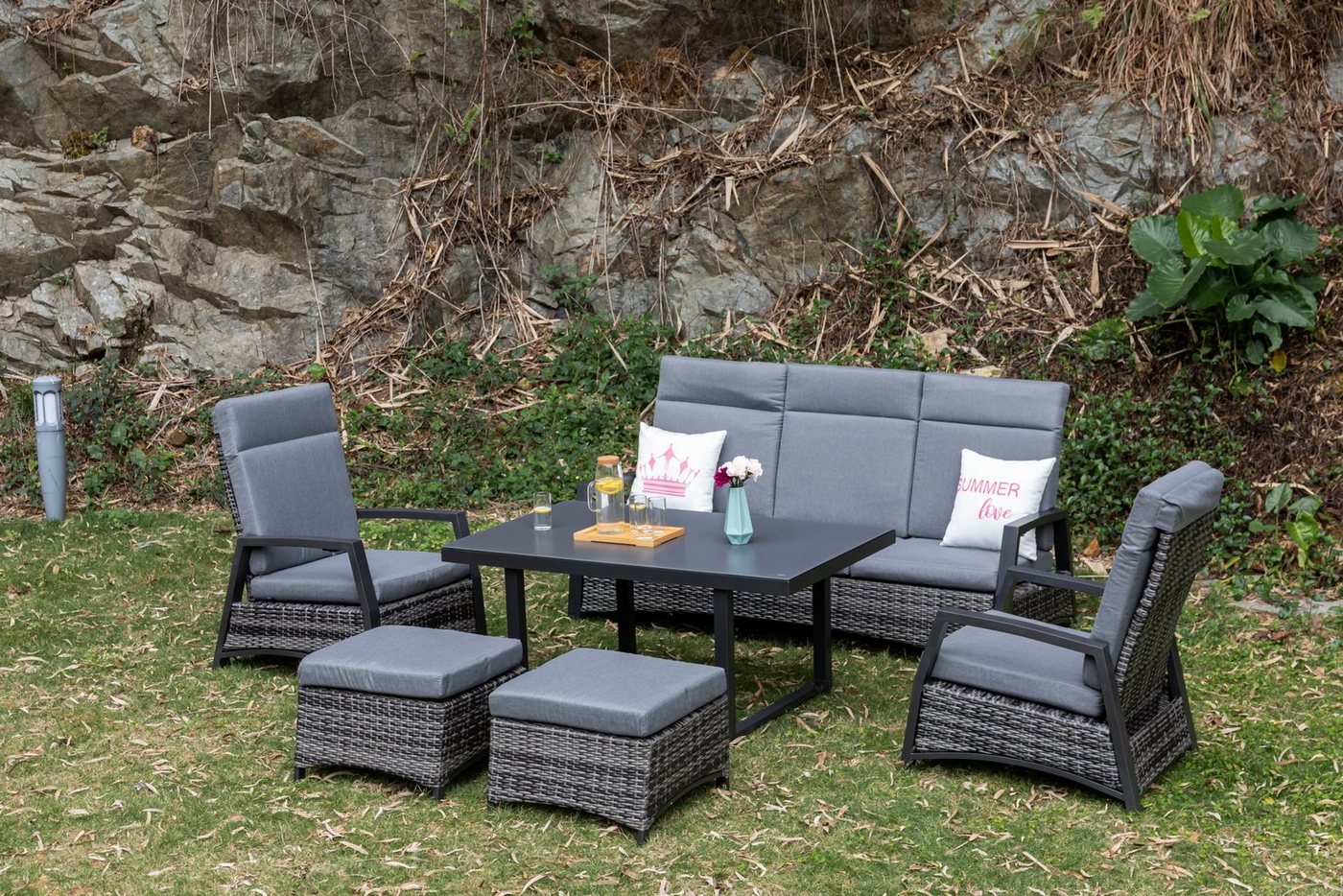 MANDALIKA Garden Loungeset Dining Lounge Set Ravello XL von MANDALIKA Garden