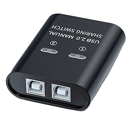 MANDDLAB Manueller USB-Hub mit 2 Anschlüssen, zwei Computer, gemeinsames U-Disk-Drucker-Gerät, 2-in-1-Ausgang, USB 2.0 Sharer von MANDDLAB