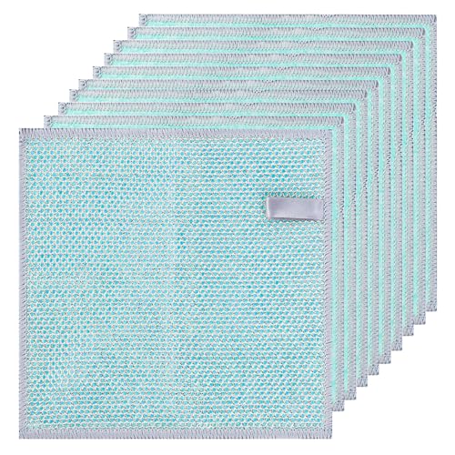 MANFÂ 10Stk Spültücher,Spüllappen Draht-Geschirrspüllappen,Wire Dishwashing Rags,Stahldraht-Geschirrspüllappen waschbar Geschirrtücher,putzlappen Zweilagig aus für Küche-20x20cm MANFÂ 10Stk Spültücher,Spüllappen Draht-Geschirrspüllappen,Wire Dishwashing Rags,Stahldraht-Geschirrspüllappen waschbar Geschirrtücher,putzlappen Zweilagig aus für Küche-20x20cm von Manfâ
