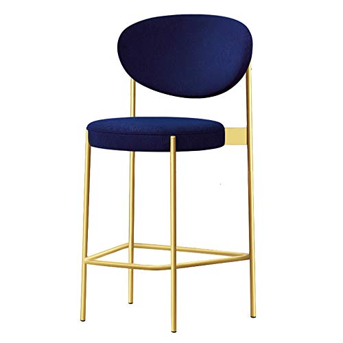 MANG Modern Barhocker 360° Drehstuhl Thekenhocker Retro Küchen-Esszimmerstuhl Grau Barstühle Mit Lehne Und Fußstütze, Grün/Schwarz/Blau von MANG