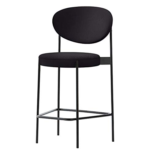MANG Modern Barhocker 360° Drehstuhl Thekenhocker Retro Küchen-Esszimmerstuhl Grau Barstühle Mit Lehne Und Fußstütze, Grün/Schwarz/Blau von MANG
