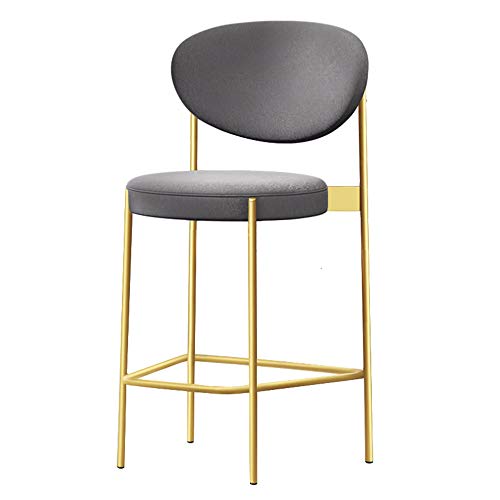 MANG Modern Barhocker 360° Drehstuhl Thekenhocker Retro Küchen-Esszimmerstuhl Grau Barstühle Mit Lehne Und Fußstütze, Grün/Schwarz/Blau von MANG