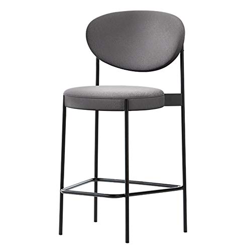 MANG Modern Barhocker 360° Drehstuhl Thekenhocker Retro Küchen-Esszimmerstuhl Grau Barstühle Mit Lehne Und Fußstütze, Grün/Schwarz/Blau von MANG