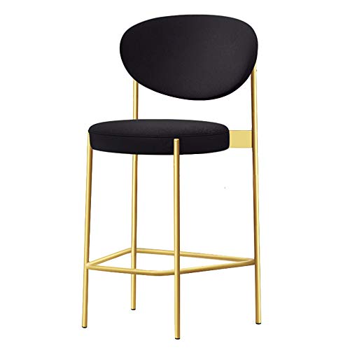 MANG Modern Barhocker 360° Drehstuhl Thekenhocker Retro Küchen-Esszimmerstuhl Grau Barstühle Mit Lehne Und Fußstütze, Grün/Schwarz/Blau von MANG