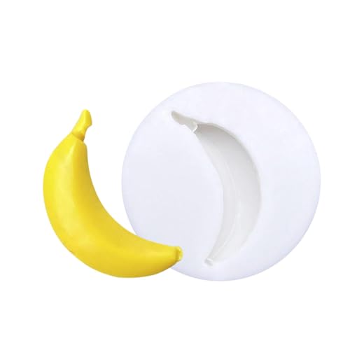 Fondant-Silikonform, 3,1 x 3,1 cm, Mini-Bananen-Silikonform, für Zuckerguss, Kunstharz, Cupcake, Backform, Fondant, Kuchendekoration von MANGOUSONG