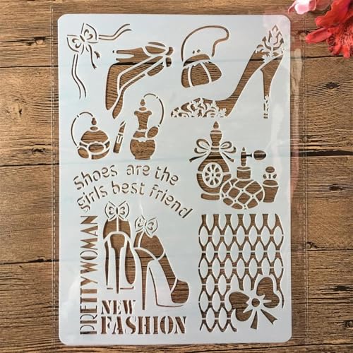 Schablonen für Kartenherstellung, A4, 29 x 21 cm, Blumen-Blumen-Schablonen zum Malen auf Holz, Wänden, Möbeln, Leinwand, Stoff, Felsen, Karten, Album, Papier, Scrapbooking, Dekor, Stil G Schablonen für Kartenherstellung, A4, 29 x 21 cm, Blumen-Blumen-Schablonen zum Malen auf Holz, Wänden, Möbeln, Leinwand, Stoff, Felsen, Karten, Album, Papier, Scrapbooking, Dekor, Stil G von MANGOUSONG