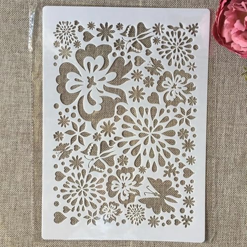 Schablonen zum Basteln, A4, 29 cm, Blumenblatt-Textur, wiederverwendbare Schablonen zum Malen auf Holz, Wandschablonen, DIY-Bastelmalvorlage für Kartenherstellung, Heimdekoration, Stil C Schablonen zum Basteln, A4, 29 cm, Blumenblatt-Textur, wiederverwendbare Schablonen zum Malen auf Holz, Wandschablonen, DIY-Bastelmalvorlage für Kartenherstellung, Heimdekoration, Stil C von MANGOUSONG