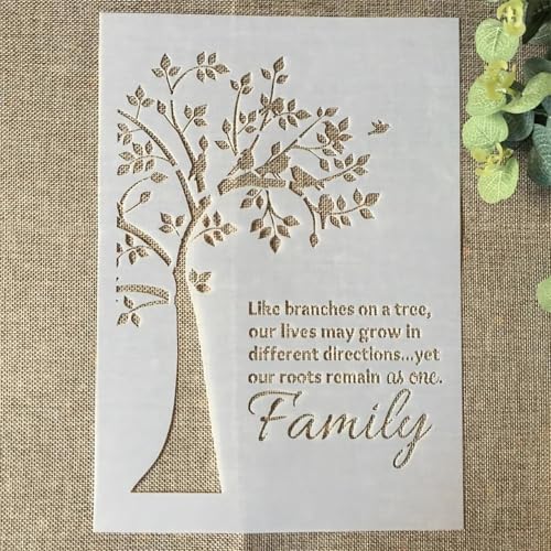 Schablonen zum Basteln, A4, 29 x 21 cm, große Feder, wiederverwendbare Schablonen zum Malen auf Holz, Wandvorlagen, Bastelschablone für Kartenherstellung, Heimdekoration, Stil D von MANGOUSONG