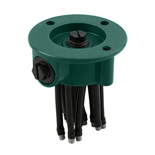 Gartenarbeit liefert Sprinkler Rasensprenger grünen und schwarzer Garten 360-Grad-Multi-Kopf Automatische Sprinklerdüsengehäuse (Color : Multi) von MANHONG