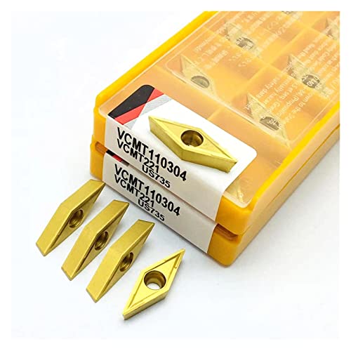 MANHONG Hardware-Frässchneider. VCMT110304 UE6020 VP15TF US735 Original CNC Stahl-Edelstahl-Drehwerkzeug VCMT 110304. Hartmetallklinge (Angle : VCMT110304 US735, Shank Diameter : 10PCS(1box)) von MANHONG
