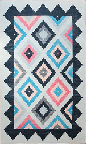 MANI TEXTILE TPS_BERB_LOSMULTI80 Teppich, Polyester, mehrfarbig, 80 x 150 von MANI TEXTILE