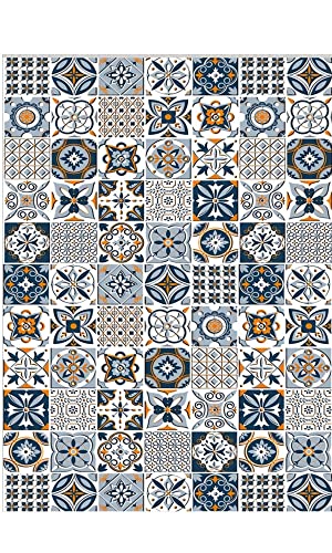 Mani TEXTILE TPS_TREN_MIN_60 Teppich, Polyester, Blau, 60 x 90 von MANI TEXTILE