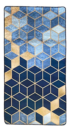 MANI TEXTILE Luxe Teppich, Polyester, blau, 160 x 230 von MANI TEXTILE