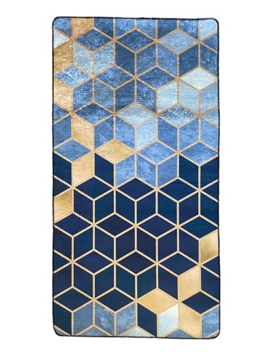 Mani TEXTILE TPS_LUXE_BLU_80 Teppich, Polyester, 80 x 150 cm Mani TEXTILE TPS_LUXE_BLU_80 Teppich, Polyester, 80 x 150 cm von MANI TEXTILE