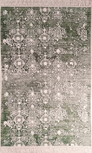 MANI TEXTILE TPS_MEDAILL_VER80 Teppich, Polyester, Grün, 80 x 150 von MANI TEXTILE