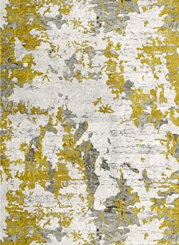 Mani TEXTILE TPS_JAU_80 Teppich, Polyester, Gelb, 80 x 150 von MANI TEXTILE
